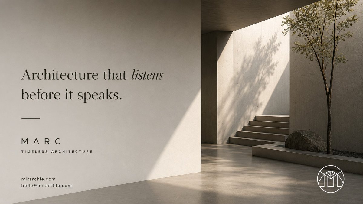 themd_369's tweet photo. Architecture that listens before it speaks.
Design shaped by clarity, not noise.
Built to endure.
— MARC
https://t.co/bxqUfrOAc3
#MARC #SundayDesign #QuietArchitecture #TimelessArchitecture https://t.co/ToE4zqgIR4