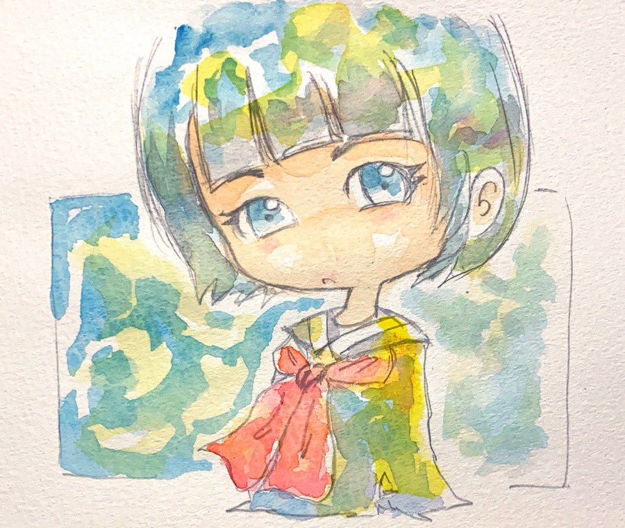 0502Kslum's tweet photo. 日課、今日は普通の筆で塗ってみました、(^_^;) https://t.co/gsIIpxh0NB