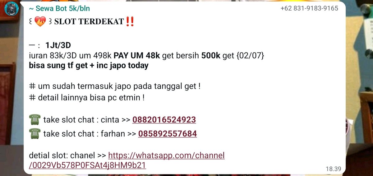 ffeminite's tweet photo. haloo bubbies .. 👋🏻🙇🏻‍♀️🌷 aku avail arisan get kemarin nom 1jt/3d iuran 83k um 498k pay 48k get bersih 500k nihh lovers 💬👩🏻‍❤️‍💋‍👨🏻 yuk yang mau ngajuin pc aku atau join grup guys ☎️👧🏻 #zonauang 236

arisan sicinta🧘🏻‍♀️💗
(🔗 https://t.co/ukJj0bpnnn ) https://t.co/V2zRKqcGD8