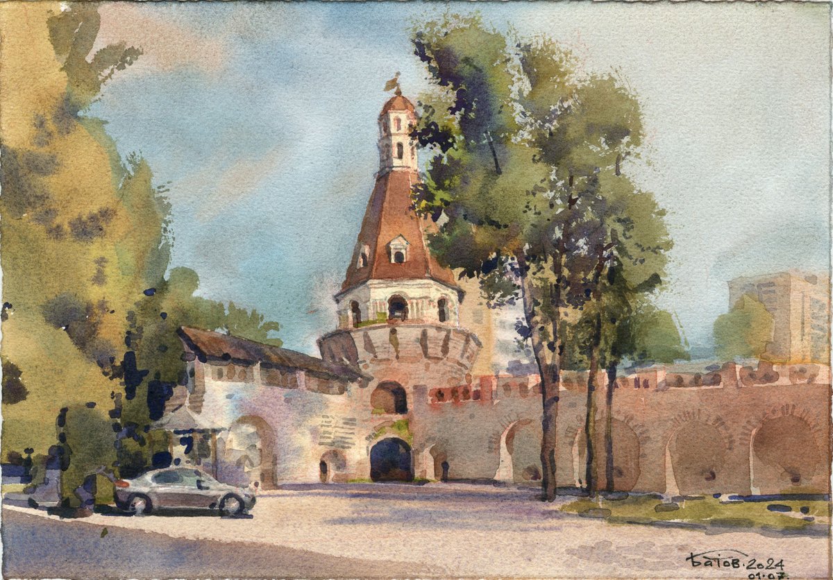 art_bat's tweet photo. 20240701 Simonov Monastery, Moscow / 21x30 / plein air watercolor.

#Pinax_Extra #palazzo_watercolor_paper #urbansketchers #пленэр #акварель #этюды #watercolor #АкварельнаяМосква #WatercolorMoscow #pleinair_russia #cityscape #outdoorpainting #pleiairpainting https://t.co/LUxwXnqIn0