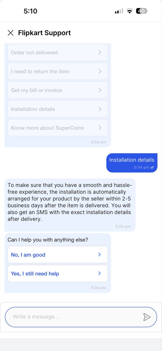 Im_KMV's tweet photo. @flipkartsupport Flipkart customer service is the worst service ever, We can’t talk with the customer executive , we can’t do live chat ? https://t.co/aAd1vcrxCt