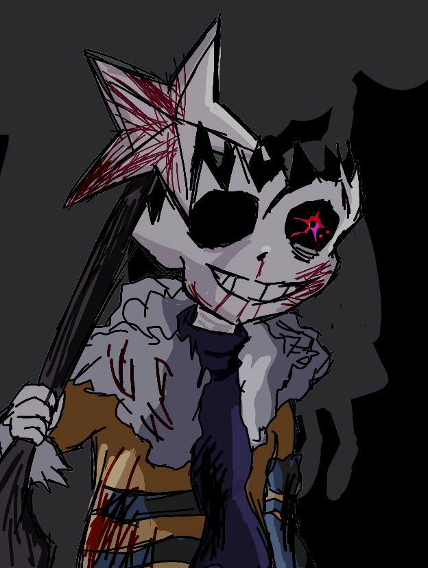 wandartale's tweet photo. #いいねした人のメディア欄覗いて素敵絵を私の絵柄で描いてもいいですか
お待たせしました！うーん、目線！ムズカシイ！でもやっぱ返り血って格好いい！（���詫び:ポンポン忘れてた……） https://t.co/1Qej7fqErb