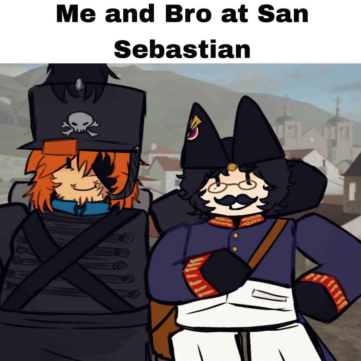 Slyslyevafran's tweet photo. Bro with no sexual intent
#oc #gnb #gutsandblackpowder https://t.co/MoABdnusM6