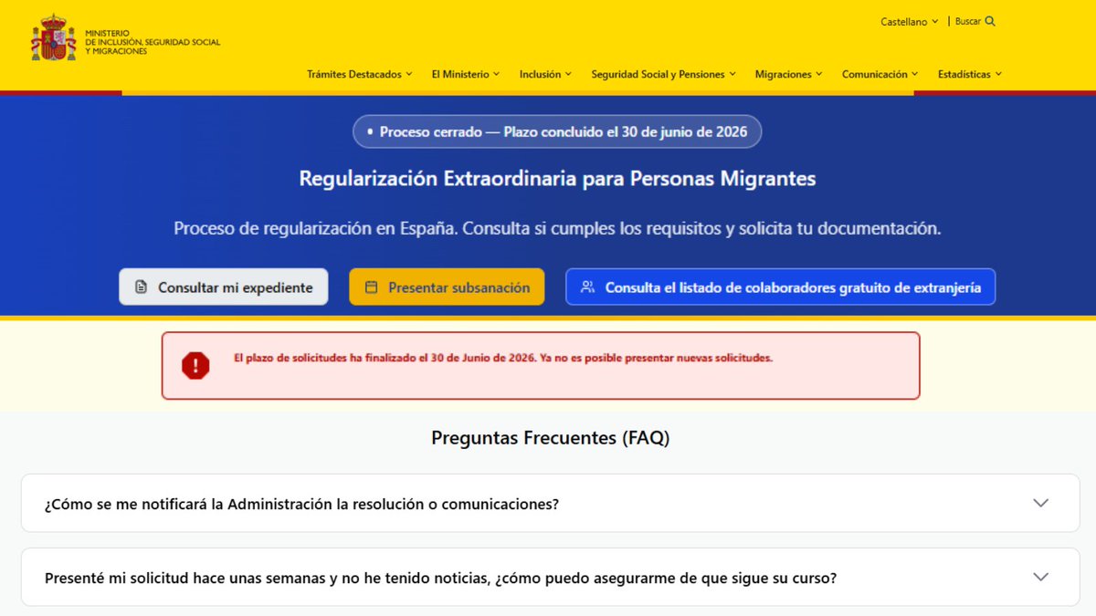 SEstadoMigr's tweet photo. 🟨 Ahora que ha terminado el plazo de solicitudes de #regularización, en nuestra web tienes:

*⃣  Información del procedimiento tras tu solicitud
*⃣  Formularios
*⃣  Links directos a trámites

💡Y si tienes dudas, revisa las FAQ con Preguntas Frecuentes https://t.co/AnZlYNwCJG https://t.co/qtVkwBe1lc