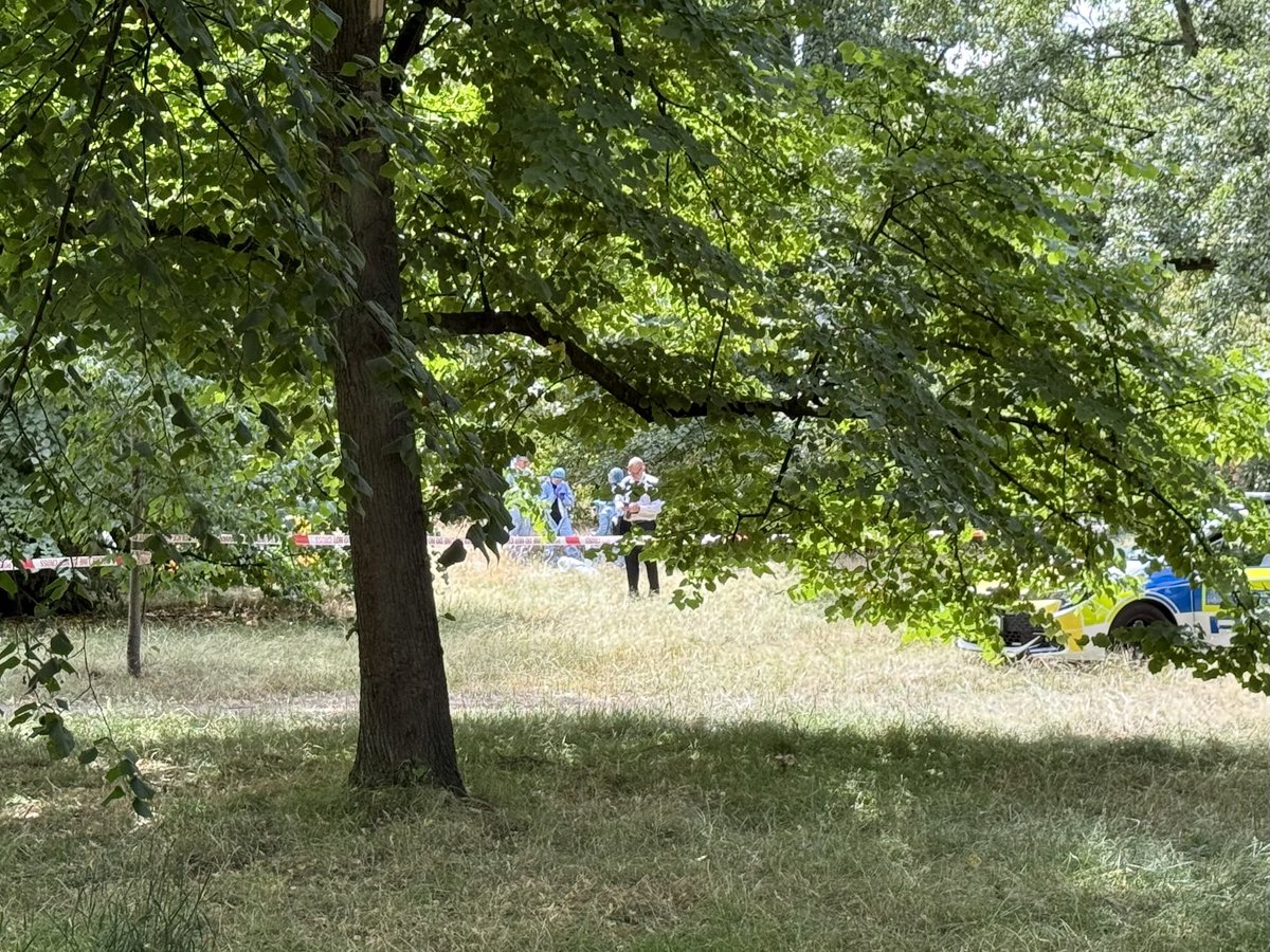 CB_London1's tweet photo. Major crime scene investigation in Hyde Park today. Several police cars, K-9 units and blue forensic evidence collectors @CrimeLdn https://t.co/mpvN1Bk1Mk