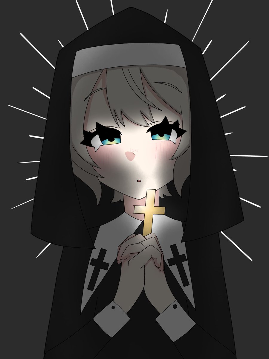 h0dg_'s tweet photo. #モンドリまで1日1三途チャレンジ 
 #モンストイラスト
40日目！シスター三途ちゃん！
明るめよりちょっとダークなシスターが好きです https://t.co/NaIjulzR0u