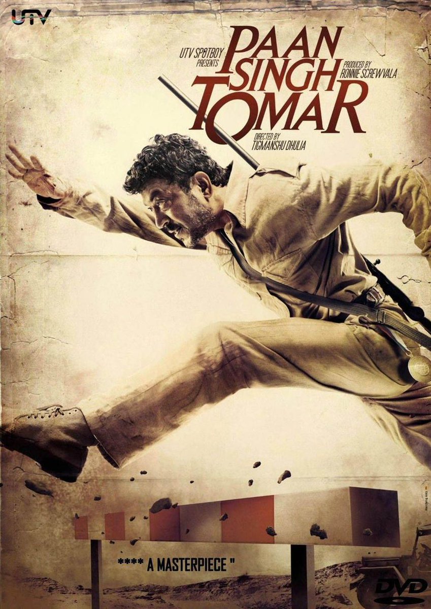 rohanpr005's tweet photo. Paan Singh Tomar (2012) !

Paan Singh Tomar is an athlete who wins seven national gold medals but later becomes a dacoit after his mother is killed and the police ignore the case.

Directing | Script | Acting |  Cinematography 

#indiancinema https://t.co/eeT7Zc4ZQm