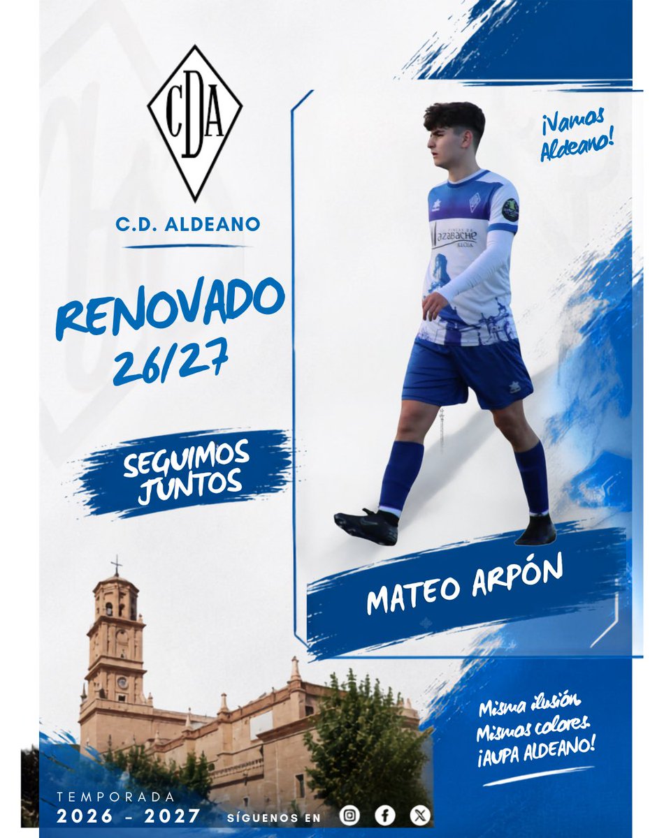 CDAldeano's tweet photo. 🔵⚪️La calidad sigue en casa. ✍️
Mateo Arpón continuará defendiendo nuestros colores una temporada más. https://t.co/HIx09nidRm