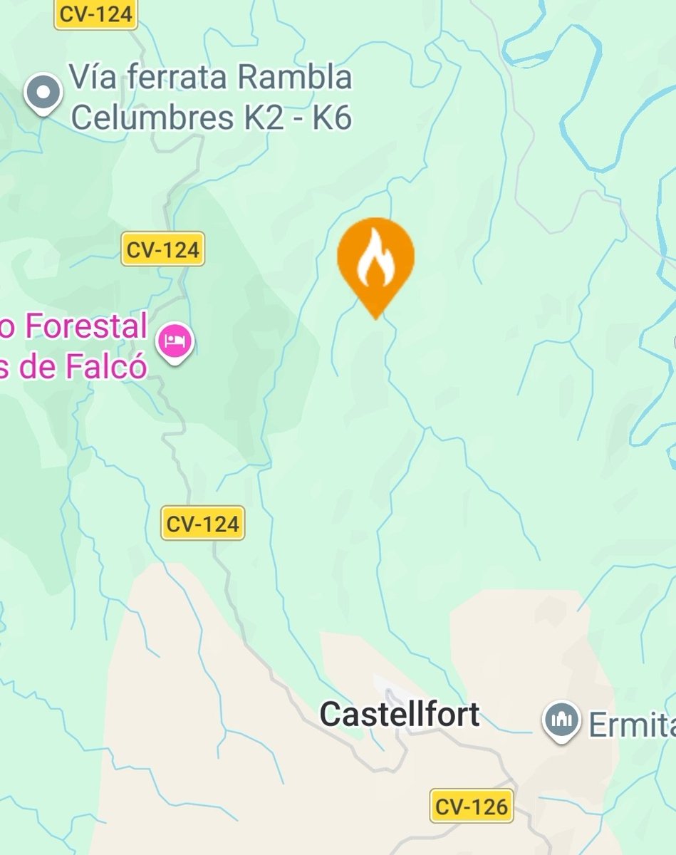VOSTcvalenciana's tweet photo. 🔥Declarado #incendio de #vegetación en zona forestal de #Castellfort (CS).
Zona Más de Falcó.
Medios movilizados. https://t.co/jZqq4Tztsn