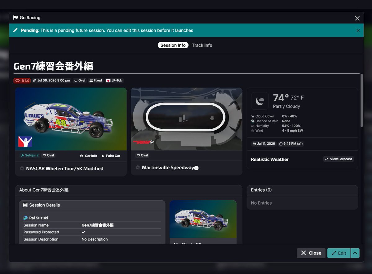 サーバー開いてます 22時までにご入室おねがいしやす pass:1111