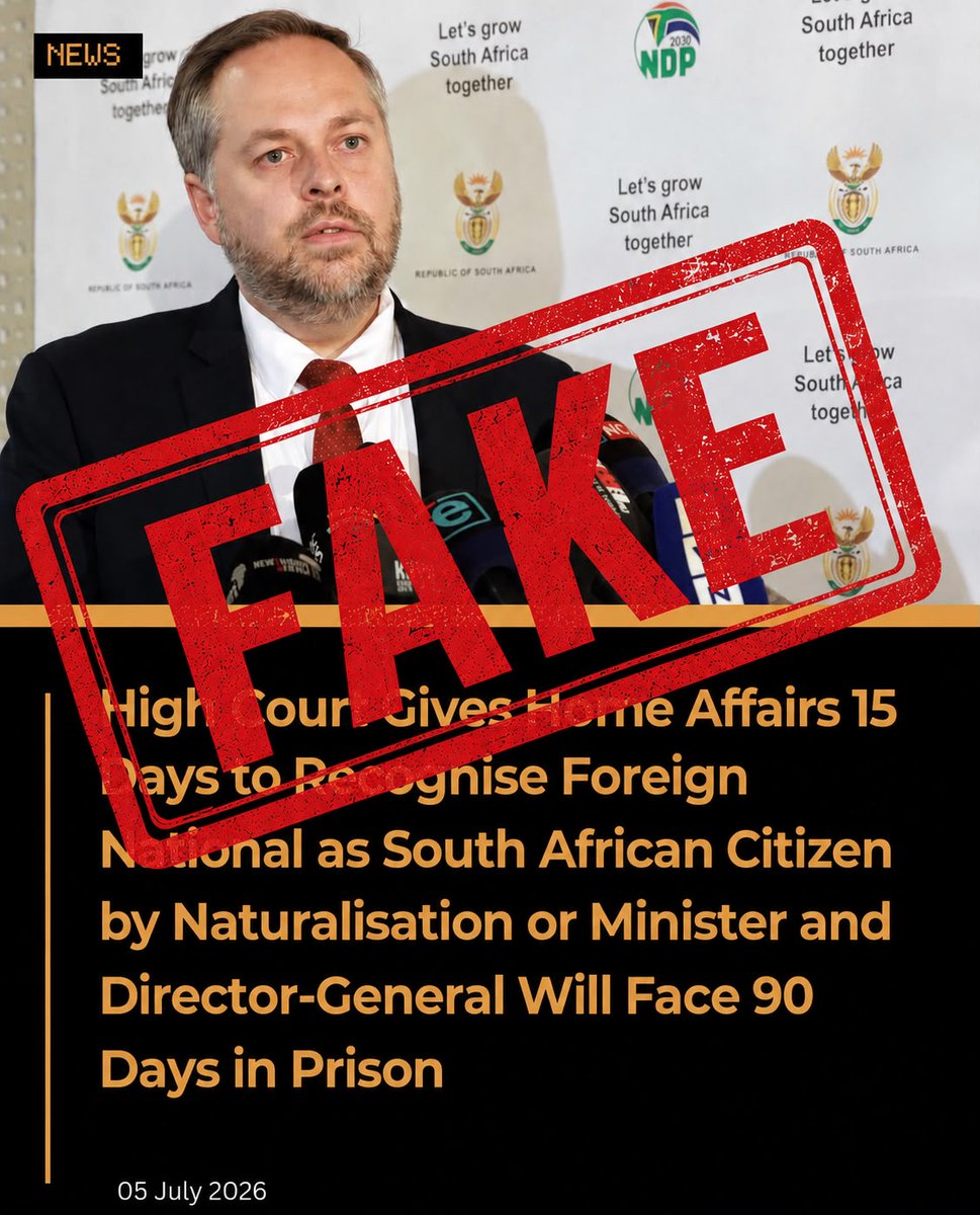 GovernmentZA's tweet photo. 🚨🚨FAKE #GovZAUpdates https://t.co/DWBSQQoWWX
