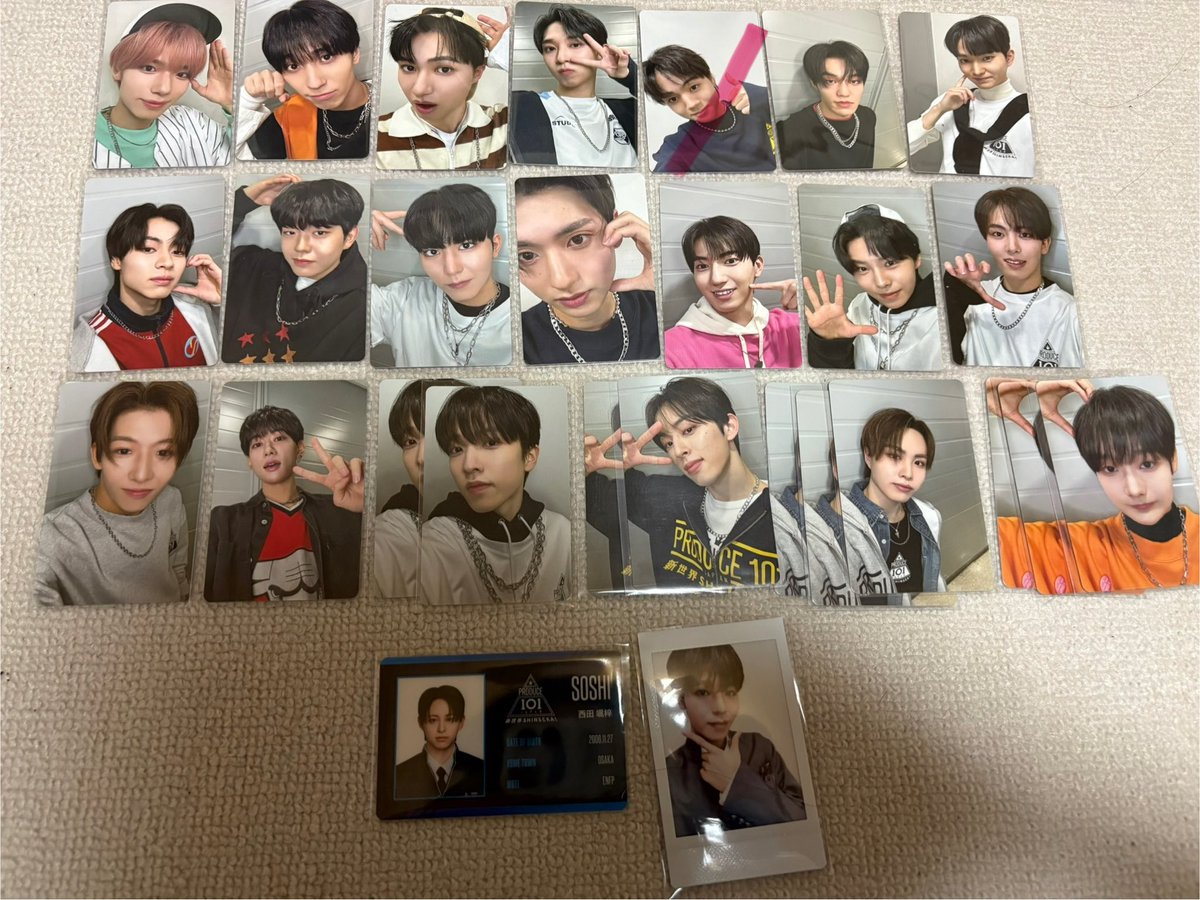 2yanxx__'s tweet photo. 日プ新世界 トレカ オンラインくじ 交換 買取

譲 画像1.2枚目(矢田、横山など)+石田アクリルチャーム

求 澤井関連なんでも>土田、松田太雅、森関連>その他練習生(緩く求めている練習生多いためご提示ください)
買取

澤井含むお取引優先
異種交換、n:1可能
お気軽にお声掛けください。 https://t.co/IKuW6Lxvn9