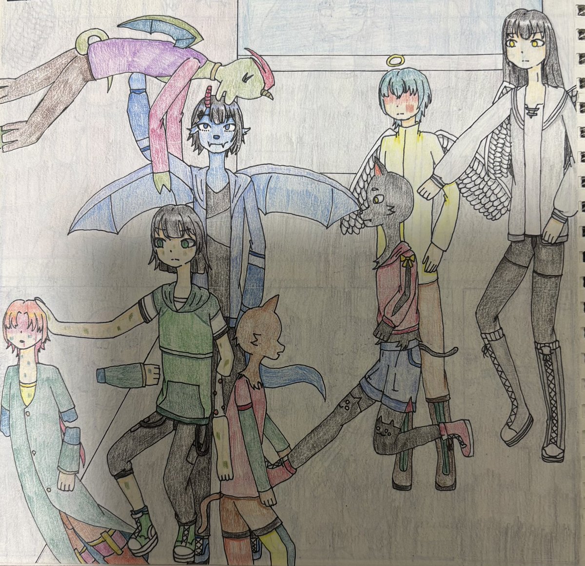 mirin2935's tweet photo. #YouYuuアート部
結構前に創作漫画でYOUちゃん達を描いたヤツ…
勝手に種族を付けて描きました！
YOUちゃんは猫の獣人、悠斗君は竜人で歩友はゾンビという形で描きました！

私の勝手な想像です(　-`ω-)✧
種族付きなの見れない！いつもの姿が見たい！って言う方はスルーを…ｽﾙー('ω' )))≡3ーｯ https://t.co/fRriA3TGZ1