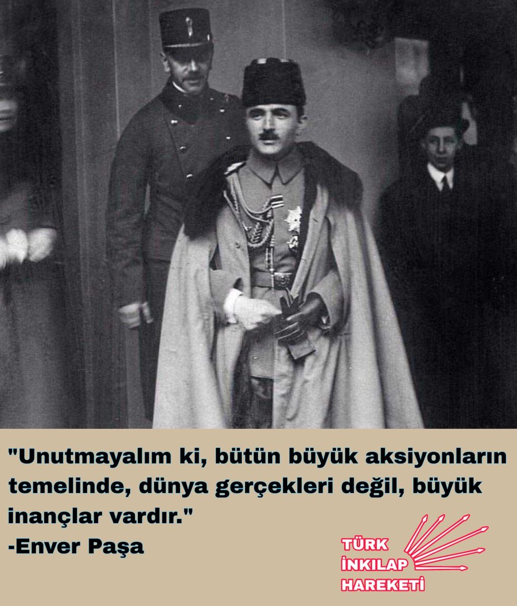 FikirveInkilap's tweet photo. "Unutmayalım ki, bütün büyük aksiyonların temelinde, dünya gerçekleri değil, büyük inançlar vardır." https://t.co/z1jX7NgLZv
