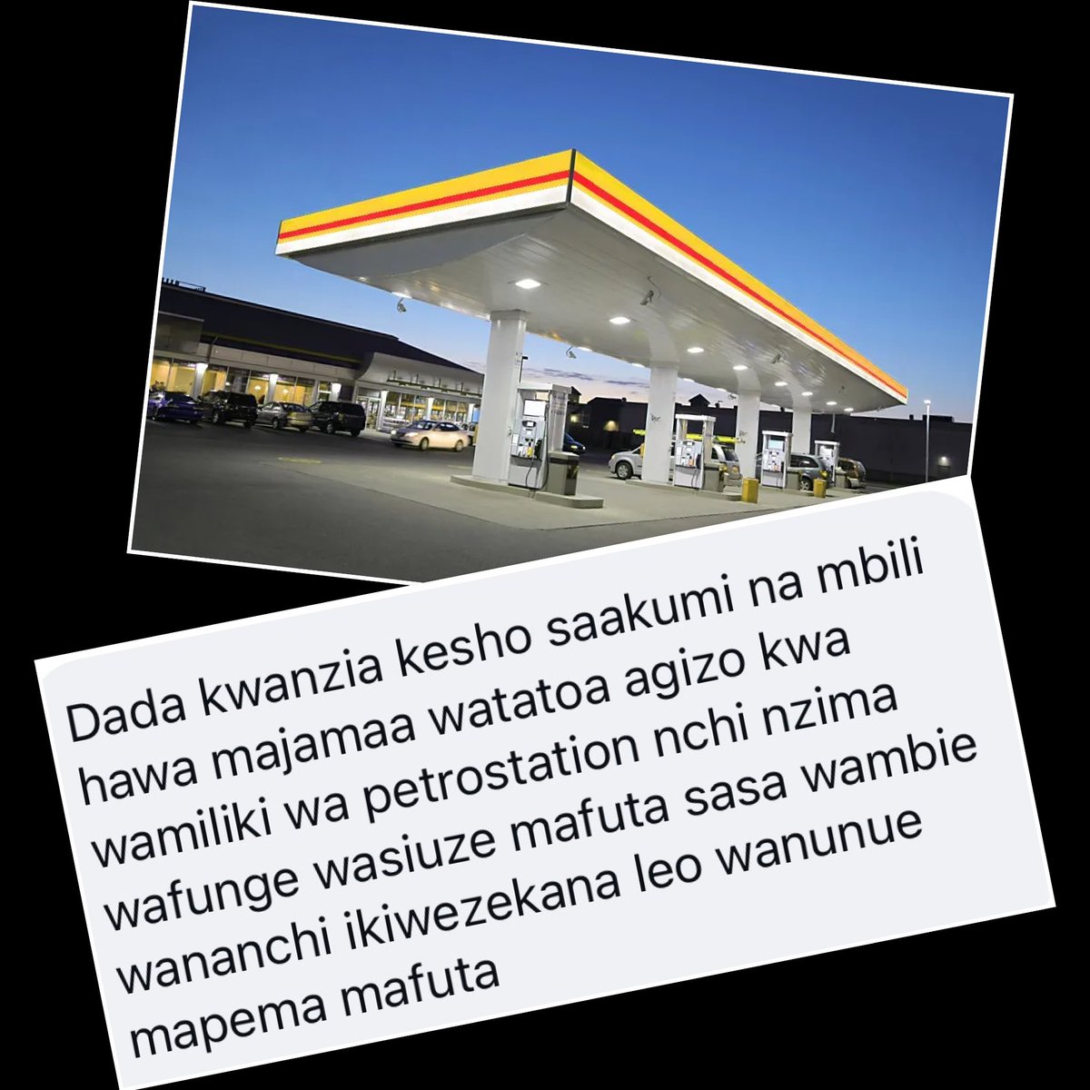 MariaSTsehai's tweet photo. ‼️🚨ALERT‼️
Kuna taarifa muhimu kutoka mzalendo ndani ya mfumo 👇🏾
Kuanzia saa 12 jioni kesho hawa mafedhuli WAOGA watatia maagizo kwa makampuni ya mafuta wasiuze mafuta 
So kuanzia sasa kila mtu ahakikishe ana mafuta ya kutosha kwenye chombo chake! 
Ila badala ya kuendelea na maisha kama kawaida mnaonekana mmePANIC sanaaaaa! 👊🏽
Ila #TutaelewanaTu 
#77Tunatoka #SamiaMustGo #FreeTunduLissu #JusticeForMO29