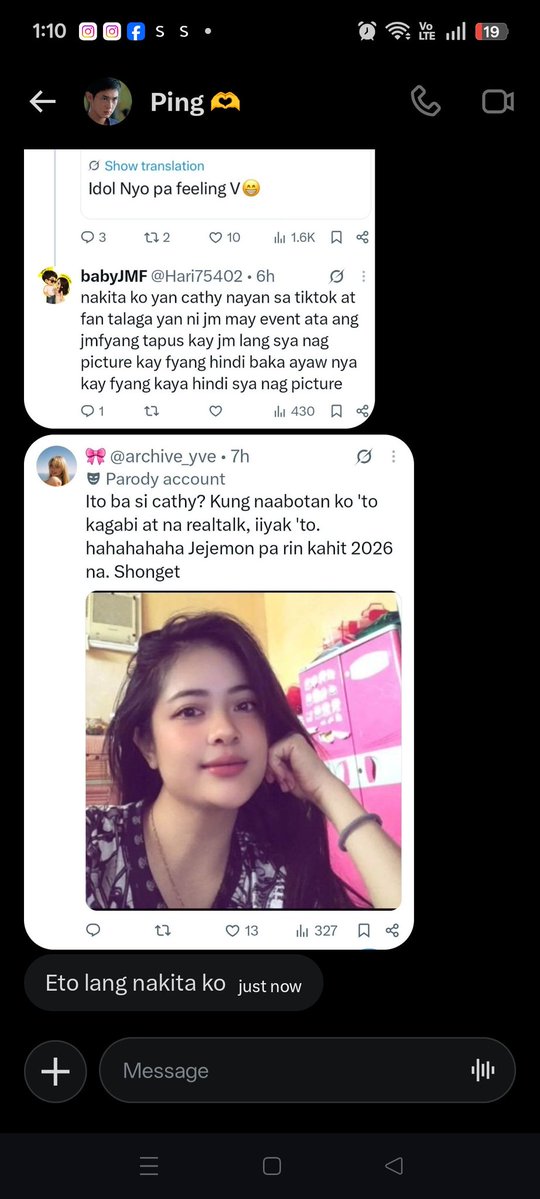 archive_yve's tweet photo. Magkakaso man lang kayo, isali niyo si Cathy ha. Yung pag-slut-shame niya kay Fyang, wala lang? Kapag babae, tikom ang bibig. Dating admin pa 'yan at malamang nasa fandom pa rin. Wdym by this? May taga SS kay Cathy at nag-uusap pa rin, right? enabler ka ba ya? kapal https://t.co/YnhsKwGtrE