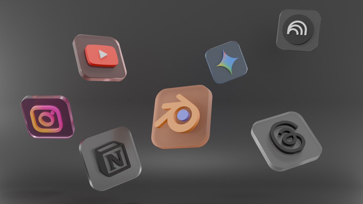 mugible's tweet photo. よく使うアプリのアイコンをblenderで作成してみました！どちらの方が好みですか？
#blender #3dcg https://t.co/KBBB5uY6zh