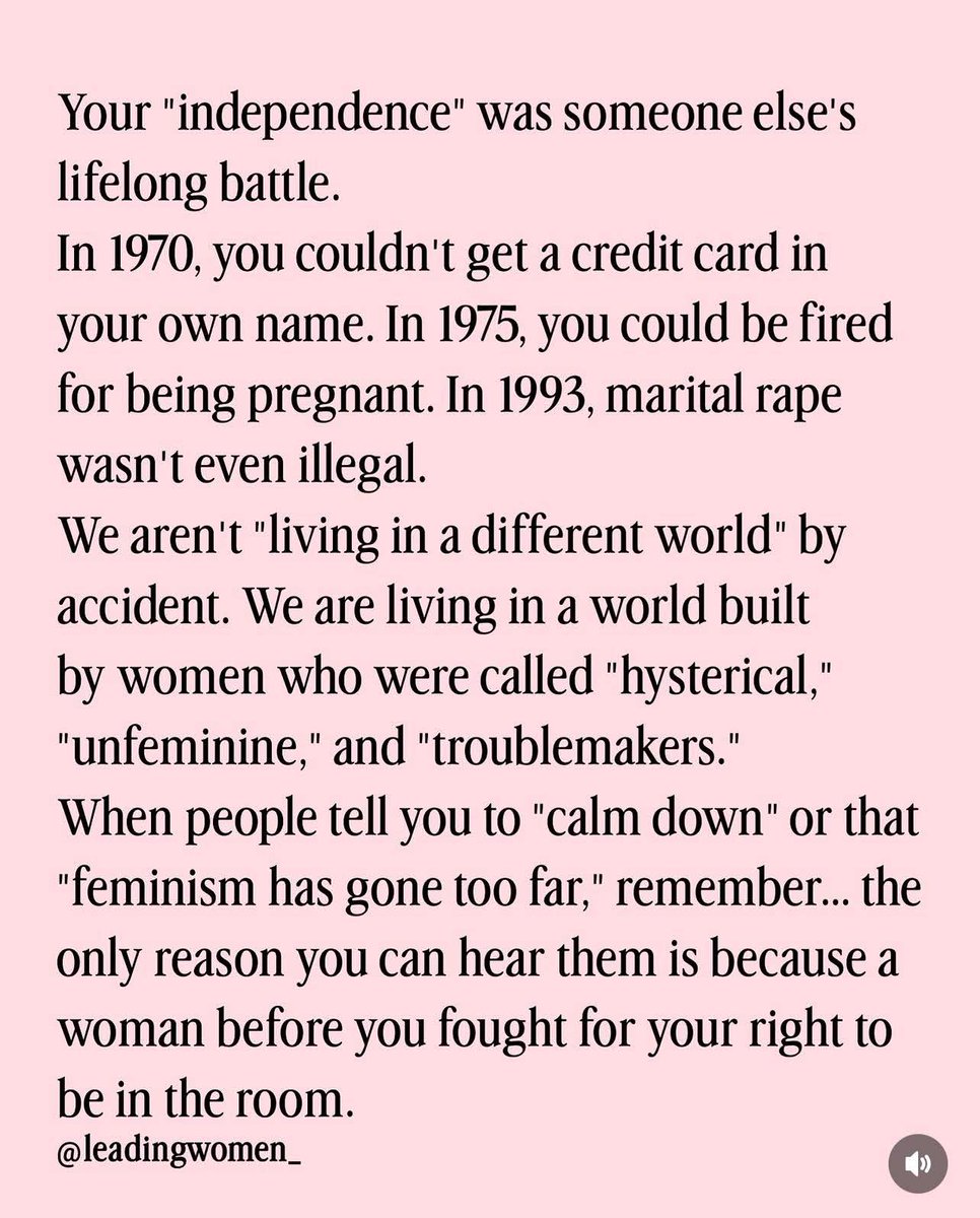StandRun's tweet photo. The conspiracy is alive and well
Women remain the default subordinate to the men who uphold the patriarchal double standards
It's 2026
Learn from history instead of repeating it
Evolve adapt or go extinct https://t.co/6nvwaz7fQV