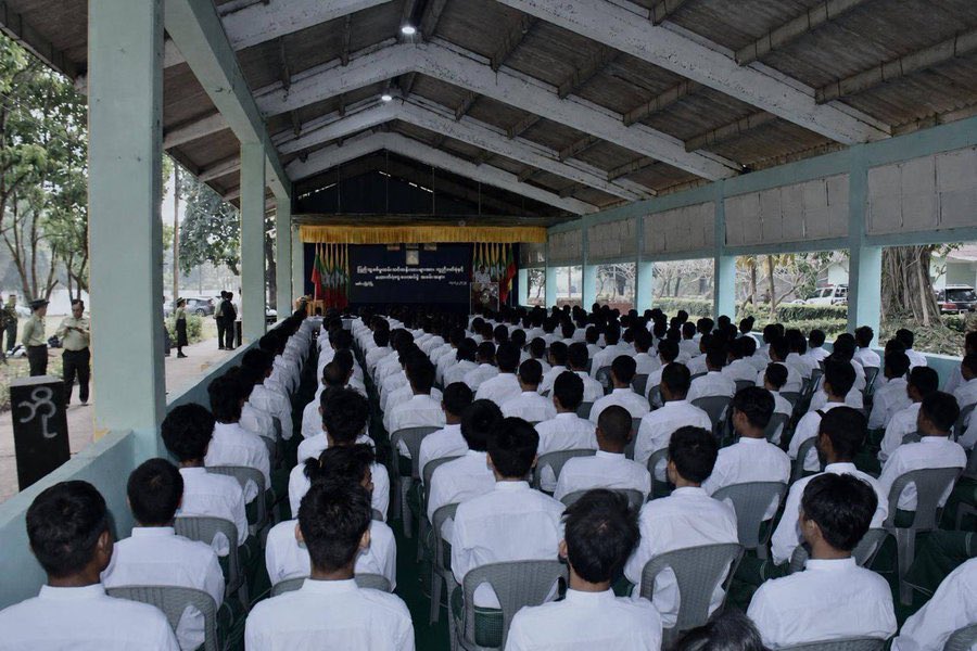 Martin38264120's tweet photo. #Mon State, While Junta forces continue to forcibly recruit ordinary young civilians to meet troop shortages on the frontlines, businesspeople and families linked to political parties are still able to avoid conscription

#2026Jul03Coup
#WhatsHappeningInMyanmar
#WarCrimesOfJunta https://t.co/AKiK6Nwt41