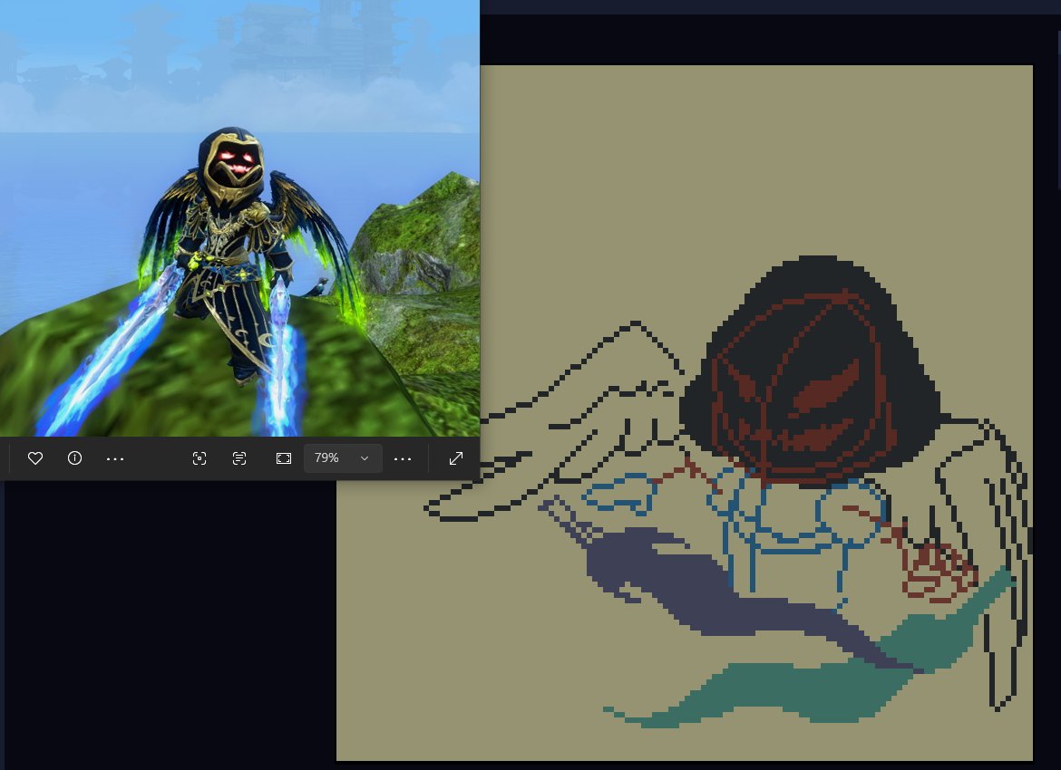 turn3ase's tweet photo. I dunno if it's gonna be a great idea...
#aseprite #pixelart #sketch #guildwars2 https://t.co/KFDYzTZF7v