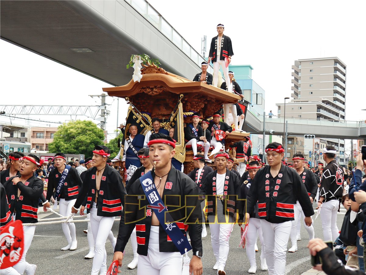 jeansbaka's tweet photo. ２０２６年（令和８年）５月３１日（日）              
和泉市制７０周年だんじり記念曳行    
北松尾地区内田町　②周目 https://t.co/EjF3q4qMvb