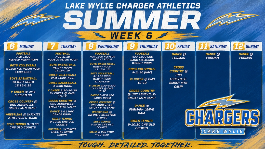 LKWChargerAD's tweet photo. We are back!  

Tryouts right around the corner, don't wonder why you didn't make the team, if you didn't attend any summer workouts.  

Swim and Softball added to the schedule. https://t.co/zBv1pYvQ0V