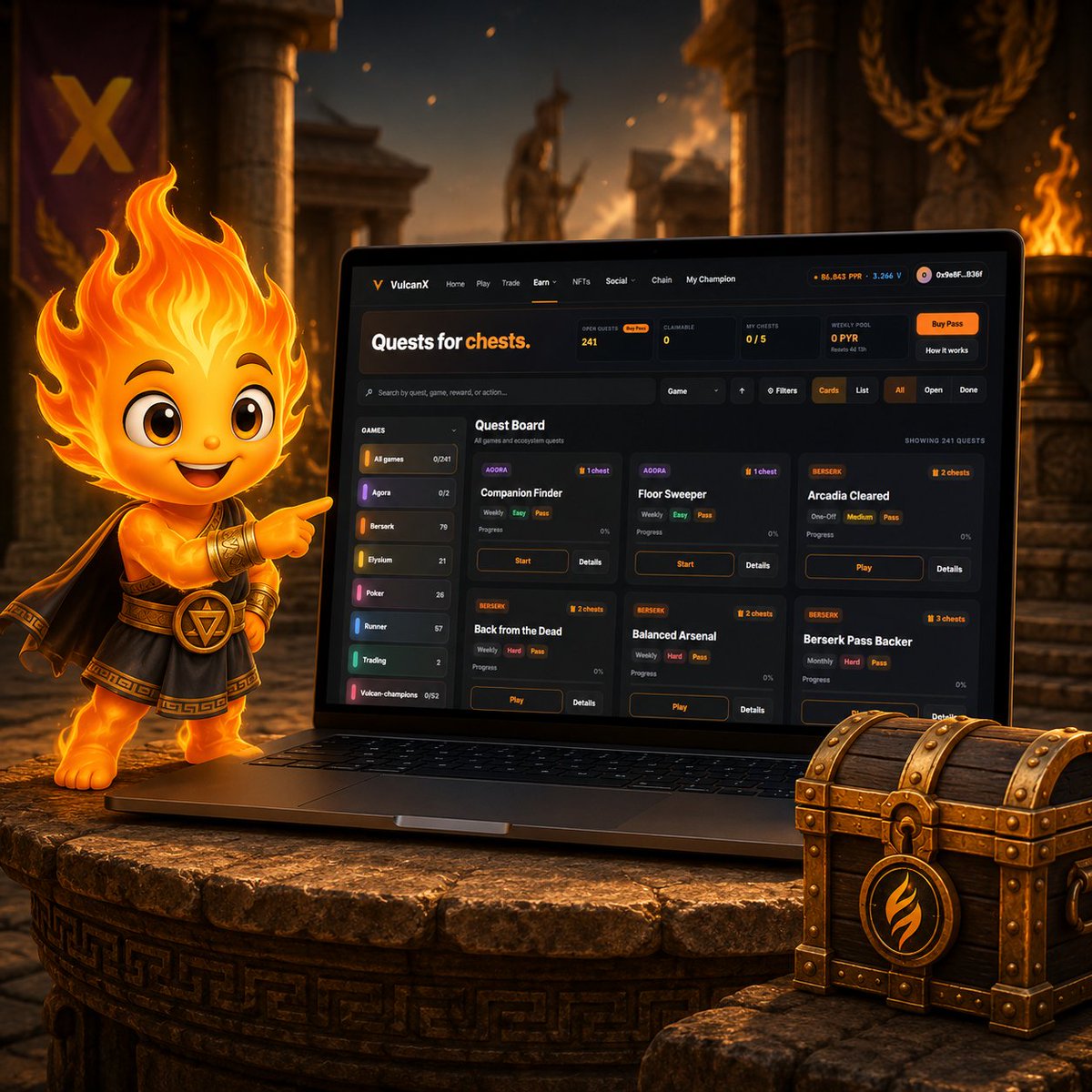 VulcanForged's tweet photo. Happy Sunday, mortals. ☀️

While many are enjoying a well-earned rest, the forge is still burning.

Our developers continue building.
Our testers continue exploring.
Our community continues helping us shape what's next.

Every bug reported.
Every suggestion shared.
Every improvement made.

It's all bringing us one step closer to the future we're building together.

Enjoy the rest of your weekend.

We'll see you back at the forge tomorrow. ⚒️

$PYR