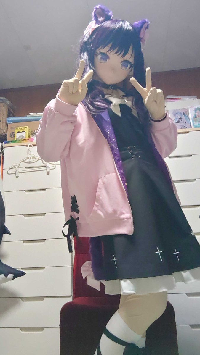 nanonotoCos's tweet photo. VRChatアバター(こよりLabo様)のあのんちゃんをお迎えしました！
可能な限り画像を上げる予定なのでよろしくお願いします♪
工房:黒猫仮面店様(@kuroneko_mask)
#kigurumi #cosplay #あのん #あのんちゃん https://t.co/jTym7Y7JVV