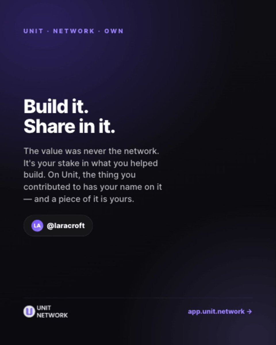 theunitnetwork's tweet photo. Own your identity.
Own your assets.
Own your participation.

Ownership is where every economy begins.

https://t.co/N0uLiV9iGN

#TokenEconomy #DigitalOwnership https://t.co/5DnWoVebwr