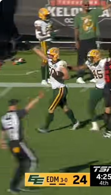 CFL_News's tweet photo. He Got it Off the Bobble?! https://t.co/PJnWaBf5My via @YouTube 

via @CFL #CFL #BCLions #Elks https://t.co/AcKurYx3xf