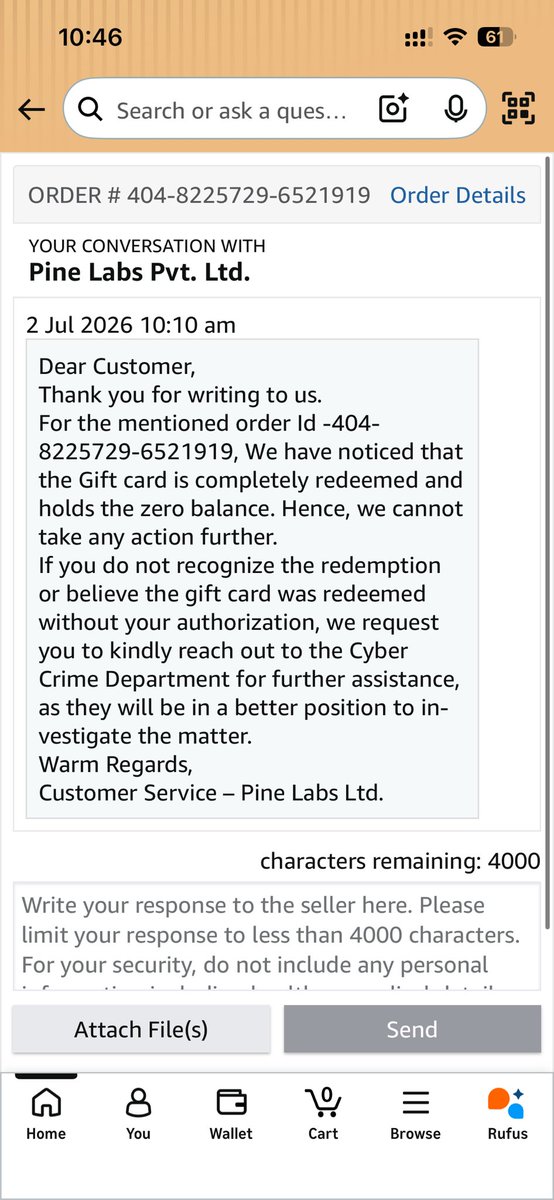 MrAngryMaster's tweet photo. Shame on you @amazon @AmazonHelp @amazonIN 
I have bought 10,000/- amazon gift card on 30th June, but it showed the status "redeemed" before our redemption. I have complaint to the amazon customer care and cyber cell as well.
Till now no action taken by amazon! @jagograhakjago https://t.co/IBuO3kAgZU