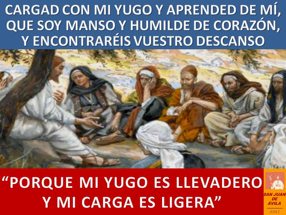 AP_SJA's tweet photo. ✝️ 14º Domingo Tiempo Ordinario

📖 Venid a mí todos los que estáis cansados y agobiados, y yo os aliviaré

Tomad mi yugo sobre vosotros y aprended de mí, que soy manso y humilde de corazón

Porque mi yugo es llevadero y mi carga ligera

⛪️¡Feliz Domingo!

https://t.co/R6NpwrSOsM https://t.co/m0YhfSpbm7