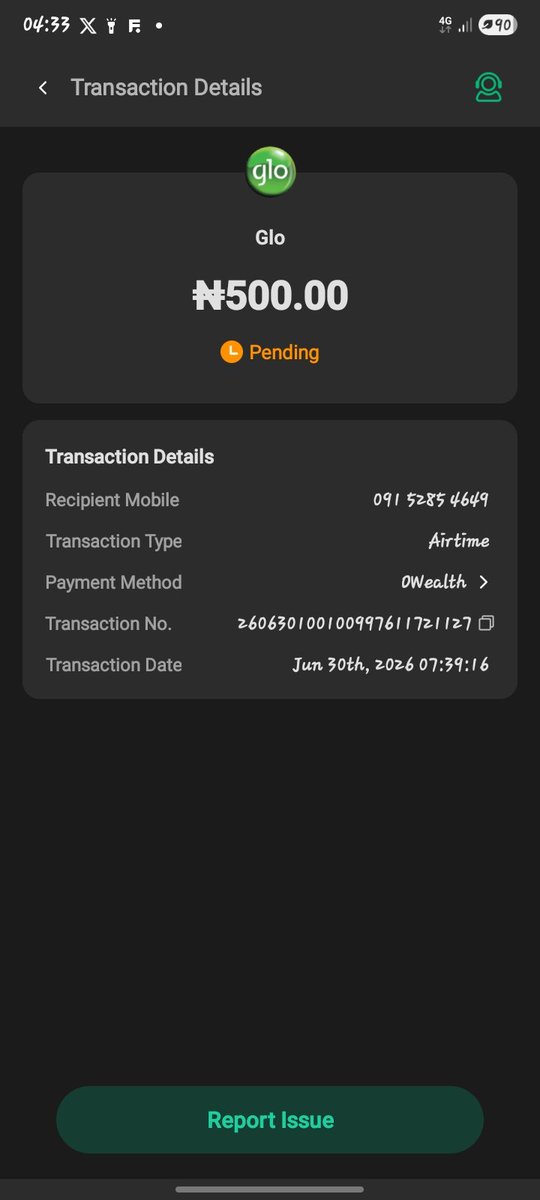 MikaelsonTech's tweet photo. @GloWorld @Raymondjosh18 Please, what's going on i recharged since June 30th and haven't been credited https://t.co/Vy9rOiBwaM
