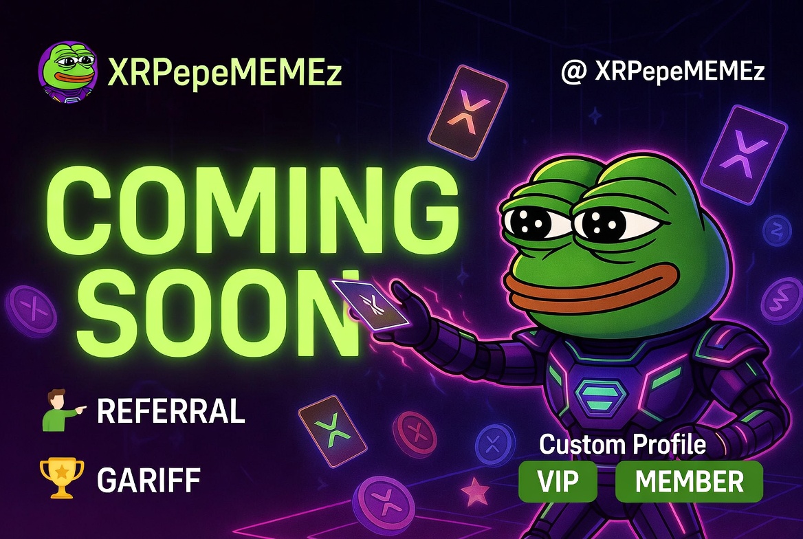 XRPLMoonMemes's tweet photo. 🚀 XRPepe Ledger Update 🔥

NFTs on @xrpcafe coming soon — collection verification in progress! 

Until then, jump in at https://t.co/xhk8iNzlBp:
• Free 1:1 XRP NFT Generator
• MEMERz Feed
• Ref links &amp; Custom Profiles

Built for the XRP Army! 👀

cc: @XRPepeLedger — energy! https://t.co/Asgx4inoSY