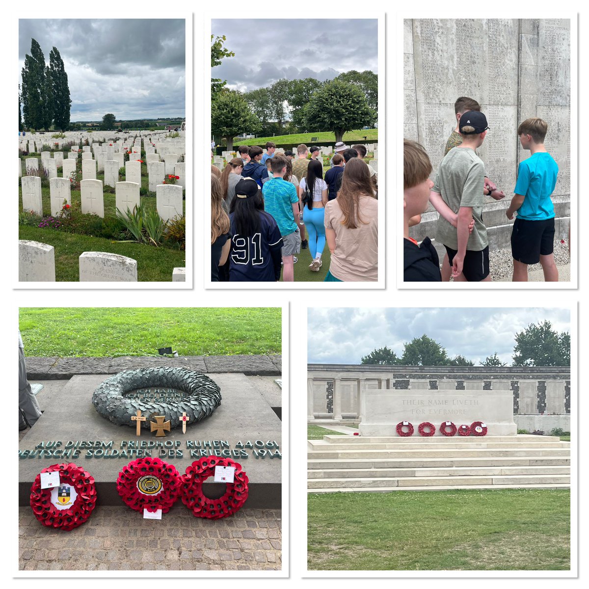 DLSRewards's tweet photo. Poignant moments at the grave of former pupil Thomas Keelty, Tynecot and Langemark cemeteries and letter writing this morning. Brilliant behaviour and respect shown. De La Salle making us proud. 💙 more posts to come … https://t.co/vJA4yrAlaI