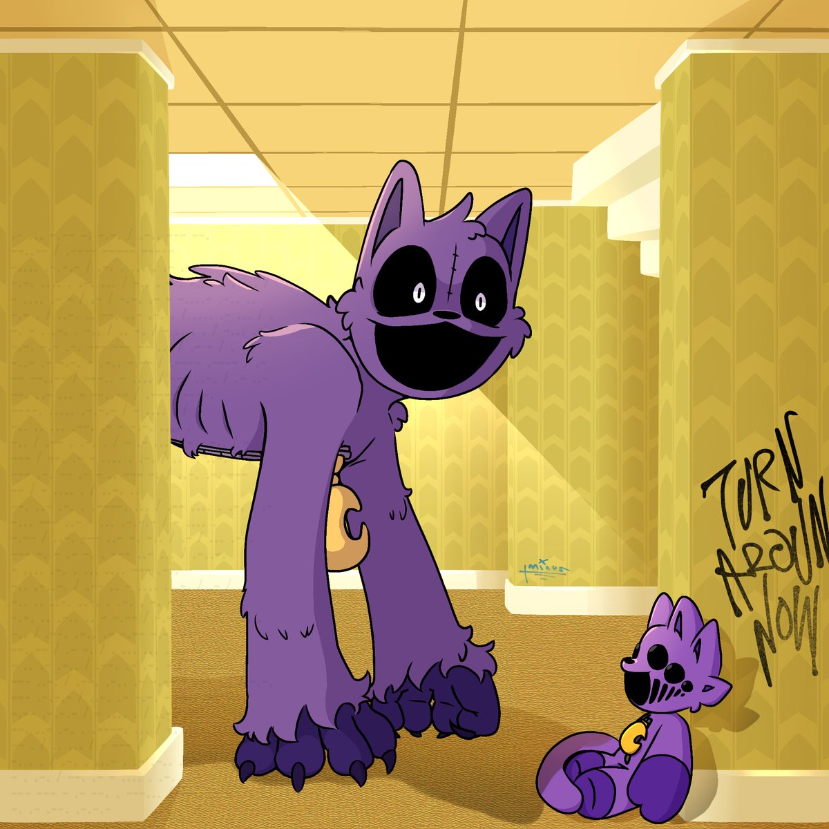 TminusPADDD's tweet photo. Backrooms AU lore expansion.

What would happen to most of the Smiling Critters / Nightmare Critters would be a lot more sinister, but I'll get to that later.
#SmilingCrittersAU https://t.co/B32AmQVekL