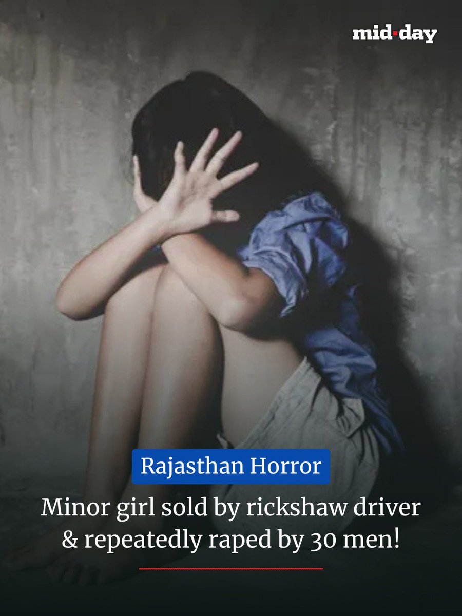 mid_day's tweet photo. On June 18, an autorickshaw driver kidnapped a thirteen-year-old girl in Rajasthan and sold her to a hotel owner, sparking widespread fury over unchecked illegal local lodging establishments.

Over the next five harrowing days, her captors trapped her across multiple hotels, forcing her to consume alcohol while more than twenty men repeatedly subjected her to horrific sexual assaults.