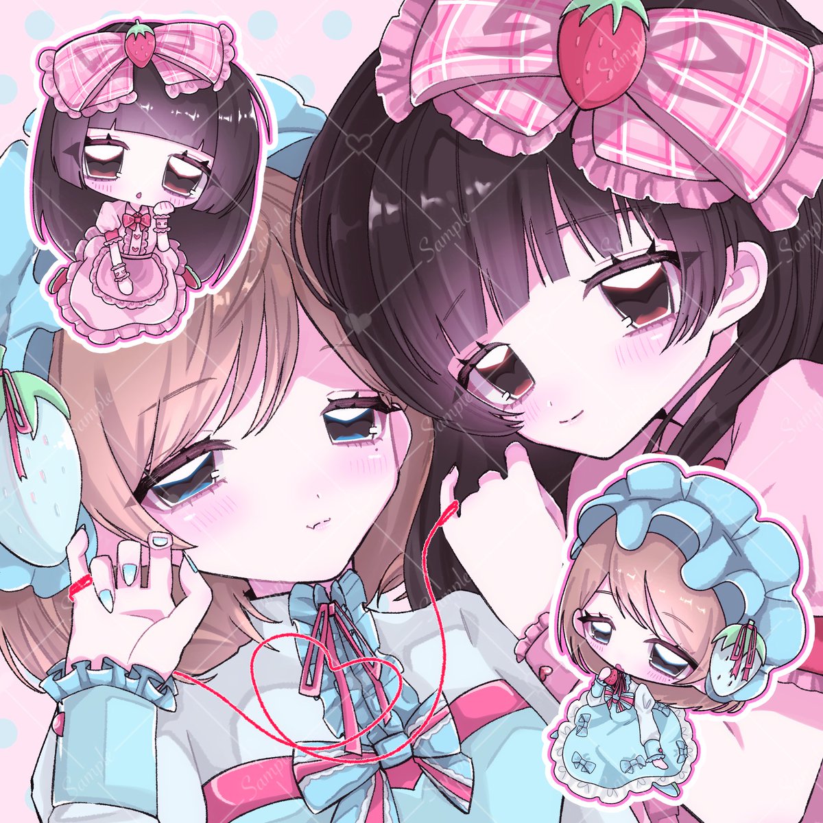 uooo_zz's tweet photo. かわいいお二人をお借りしました🍓🩵 https://t.co/vNTNnQhfPI