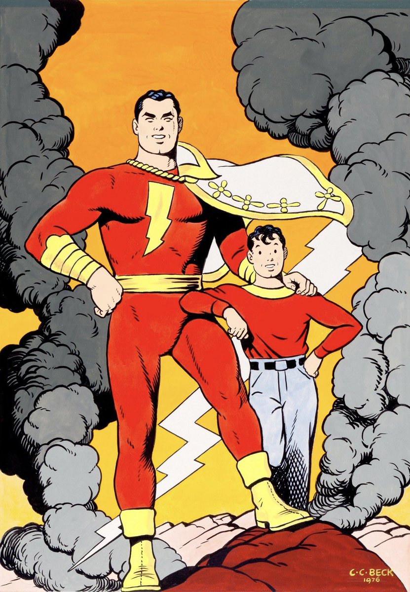 AtomikPop's tweet photo. Captain Marvel by C.C. Beck. https://t.co/1a0PM0DUFw