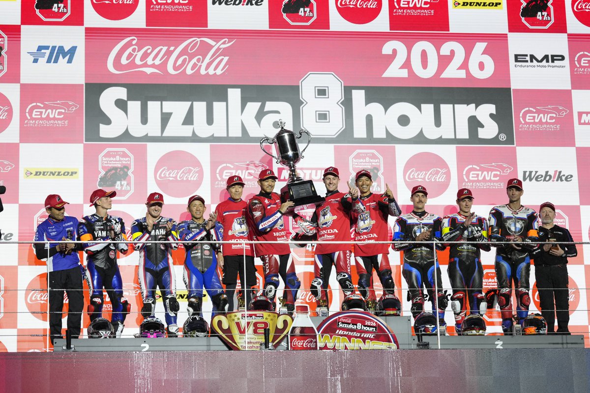 yamaha_race's tweet photo. #鈴鹿8耐
今年も頂点には届かず非常に悔しい思いですが、私たちは今日のレースを誇りに思います。

『挑戦なくして成長なし。』
レース前に中須賀選手が私たちに語った言葉。
私たちの挑戦は、また次回へと持ち越します。

応援して下さったファンの皆様に心よりお礼申し上げます！
#がんばれヤマハ8耐 | #BlueAsOne | #YamahaFactoryRacing