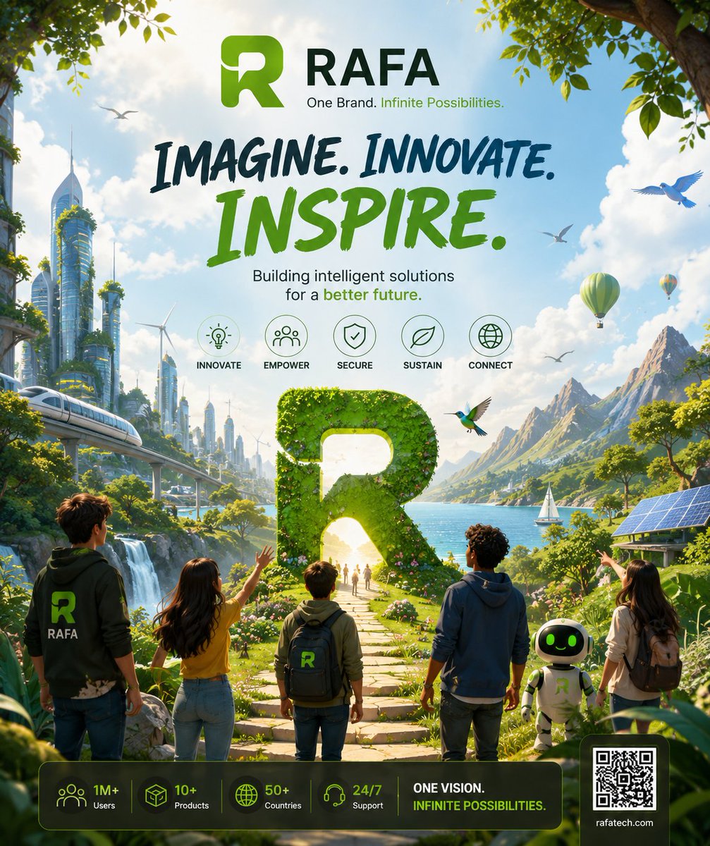 nwankwo_ch74618's tweet photo. 🌱 Every great future starts with one bold idea.
RAFA is bringing together AI, innovation, and community to build solutions that inspire progress and create lasting impact.
💚 Imagine. Innovate. Inspire.
#RAFA #RAFAAI #AI #Innovation #FutureTech #Web3 https://t.co/8xpDql8f1N