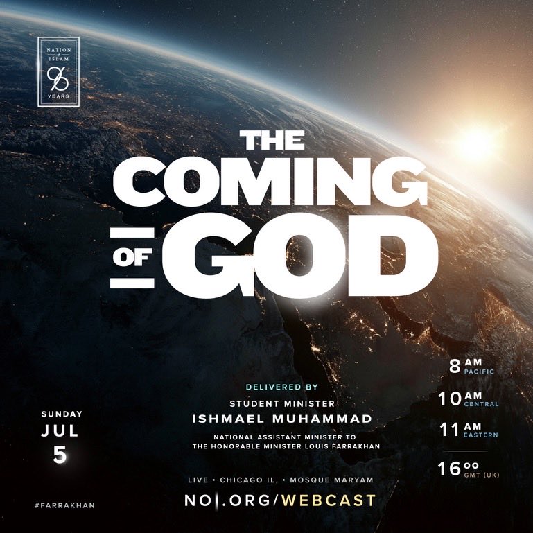 MosqueMaryam's tweet photo. Join us today at 10am CST as Minister Ishmael Muhammad (@minishmael) speaks Live from the headquarters of The Nation of Islam!

📍 7351 S. Stony Island, Chicago IL

📱 💻 https://t.co/TWR7Vthzbu

#NOISundays https://t.co/EYIZAHapQT