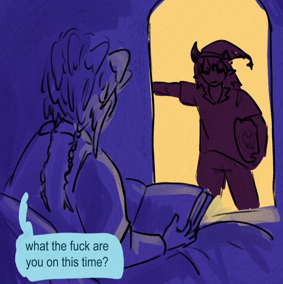 ydmnnn's tweet photo. day 5 of putting taxduo into suffering.
Lil hc set in post-law war; during the first few weeks of their new bases, wemmbu convinced himself that they could sleep by themselves now, but it eventually backfired LOL
#taxduo https://t.co/8HV54oRFUg