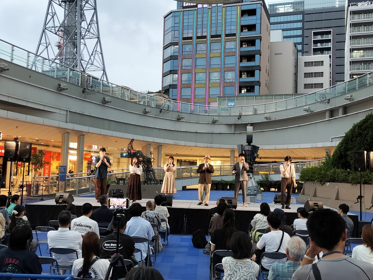 bigmt0758's tweet photo. まつりばやしの出番を終えたあとは名古屋市栄オアシス21に舞い戻って #ナゴペラ ２日目へ合流。音響のお手伝いをしてきました。コアスタッフのみんなは２週連続ホントにお疲れさま！！ https://t.co/UCxlq71iEq