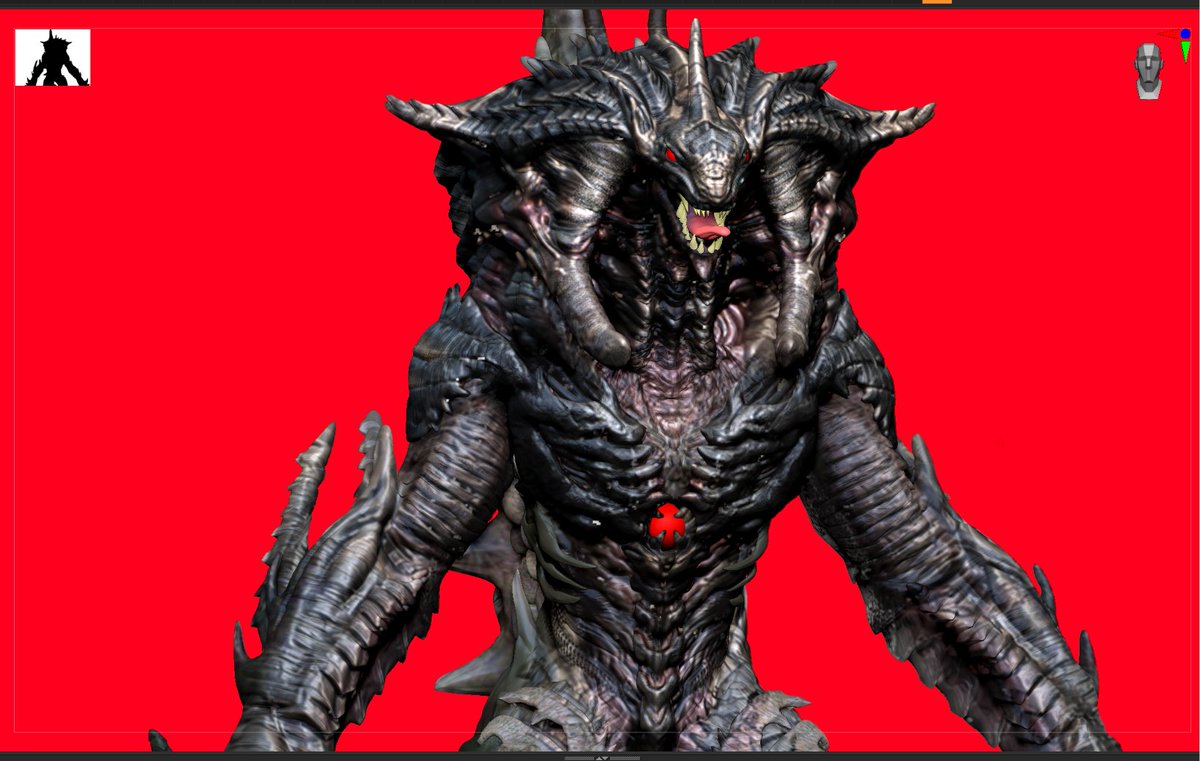 noykarmu's tweet photo. "MORGAR" OF KARMU (godzilla form) 
texturing with polypaint! 

#KARMU #GODZILLA https://t.co/bOcnY6o9Z2