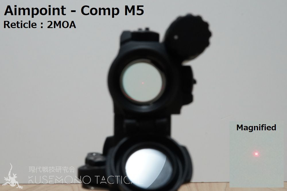 tackusemono's tweet photo. 光透過性に加え暗視用イルミネーションの暗さは素晴らしい。M4よりは調整幅が少ないものの、暗視王と言われているEoTechホロサイトシリーズよりも暗く灯すことができた。性能の低い暗視装置では最低輝度は見れないほどだし、省エネ過ぎてオフポジションを無くしたってのもすごい話だ。 https://t.co/HcGwEDZYac