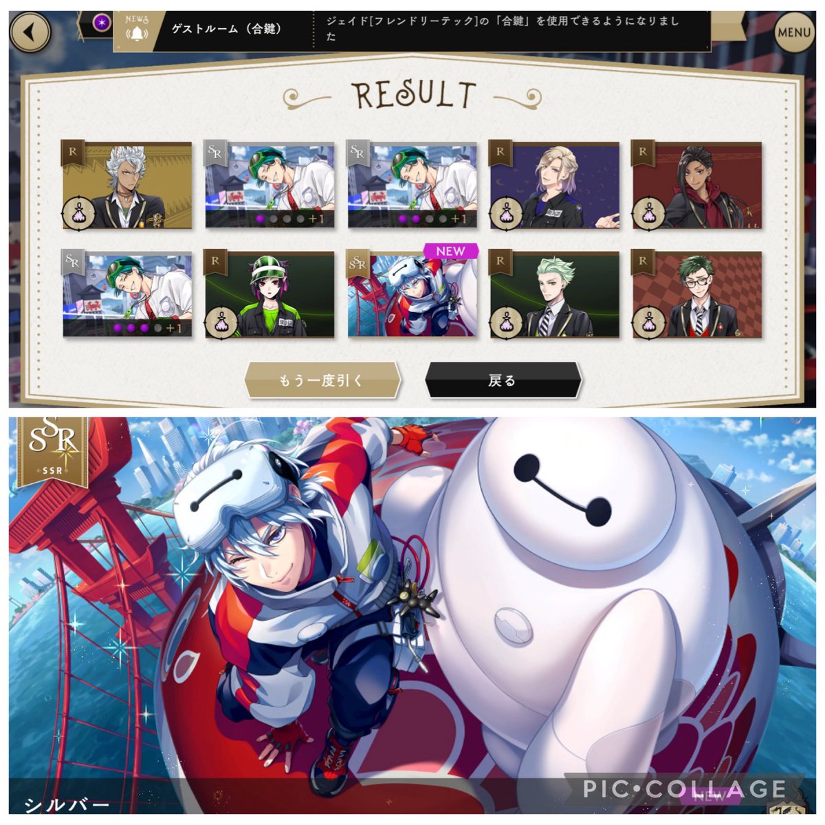 奇跡！！ベイマックスシルバーお迎え。 シルバー初SSR🥲 ついでに私の
