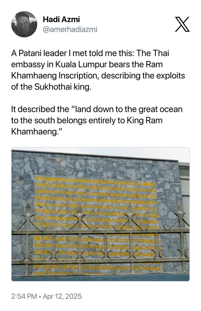 MYusri98's tweet photo. @sjfi_twider @calz84 @puspawangsa Thailand 'claimed' the whole peninsula too if irrendetism and annexation is even relevant nowadays. There's no black and white claim of Indonesia over Sarawak, unlike the Phillipines claim over Sabah. In Sabah, Ph doesn't even want to open their consulate in KK. In kch.. https://t.co/fKxrkEvkbE