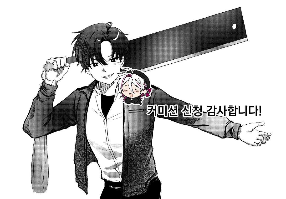 ChA_m__CM's tweet photo. 흑백 한 컷 타입 작업했습니다! 신청 감사합니다~🙇‍♀️ https://t.co/7ihQJeQcjs