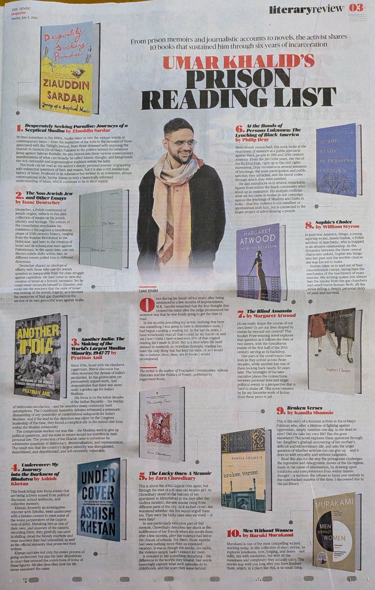FabulasGuy's tweet photo. Just yesterday court denied Bail to Umar Khalid and today TheHindu dedicated a full page to him as if he is some kind of freedom fighter

Love for Umar Khalid is old though. https://t.co/8WwvFSlRUE